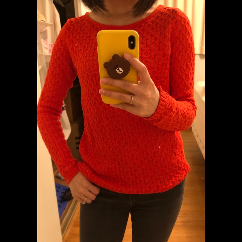 J crew red sweater